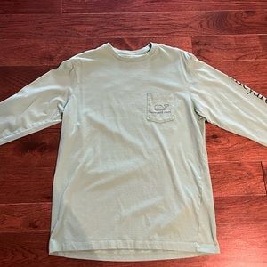 Vintage Whale Long-Sleeve Pocket Tee Starboard Green Vineyard Vines